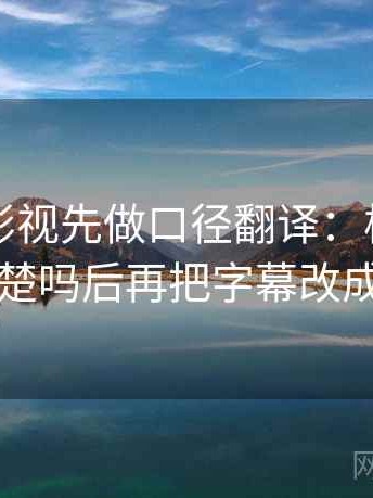 读柚子影视先做口径翻译：核对范围边界清楚吗后再把字幕改成描述句
