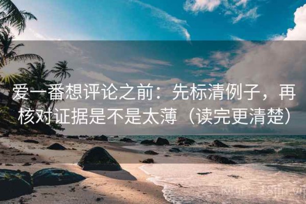 爱一番想评论之前：先标清例子，再核对证据是不是太薄（读完更清楚）