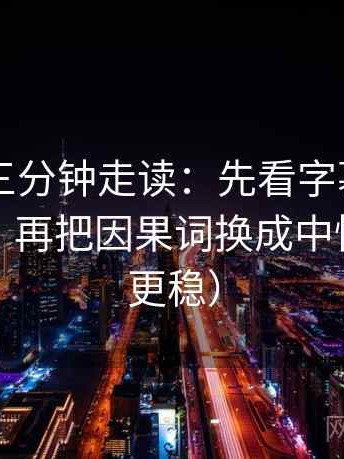 菠萝TV三分钟走读：先看字幕是不是加重了，再把因果词换成中性（读完更稳）